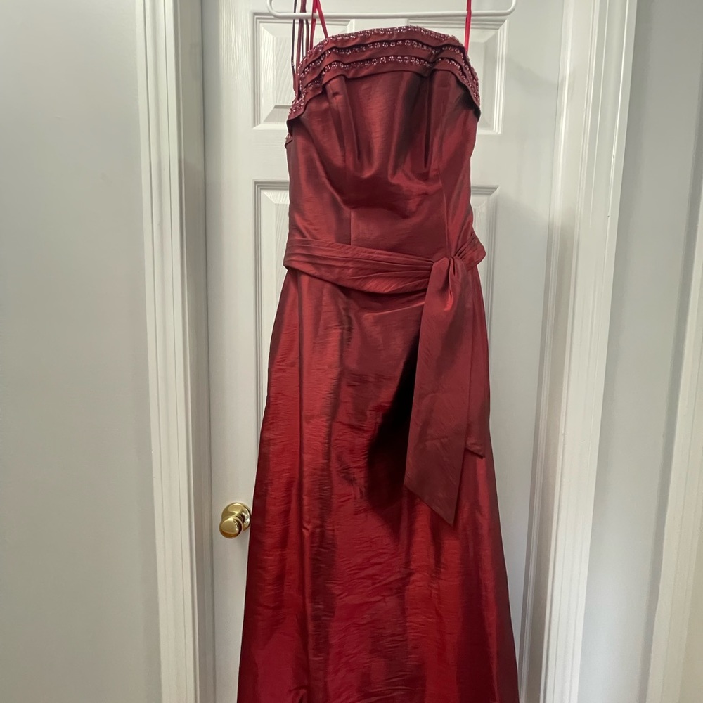Modern Maids Collection Burgundy Strapless Dress